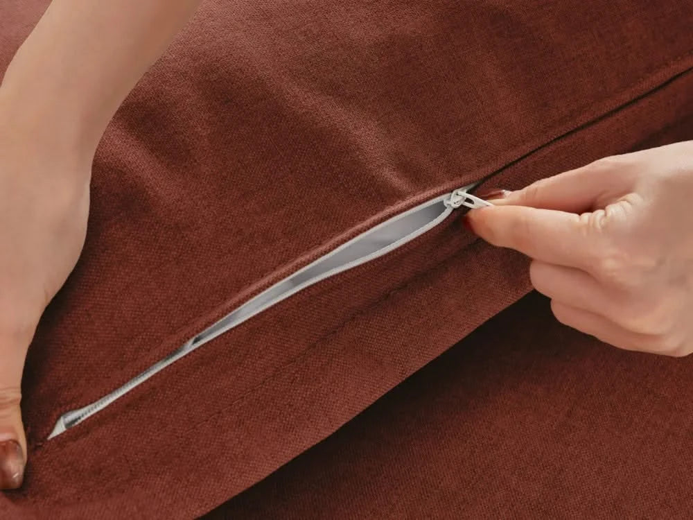 Lifely Modular 5 Seater Corner Ottoman - Rust