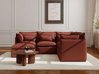 Lifely Modular 5 Seater Corner Ottoman - Rust