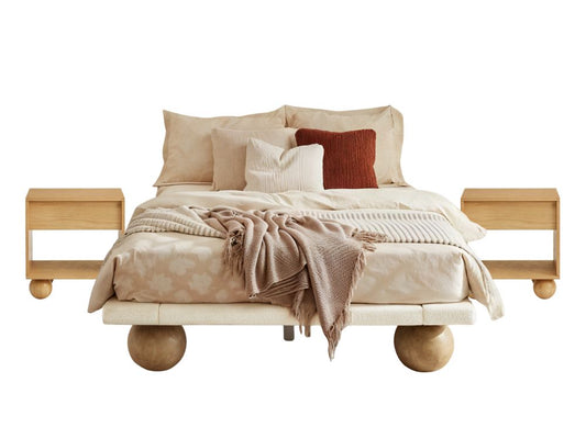 Ballico bed base bedroom setup by Lifely