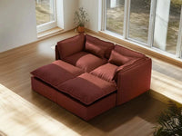 Lifely Modular 2 Seater Bed - Rust