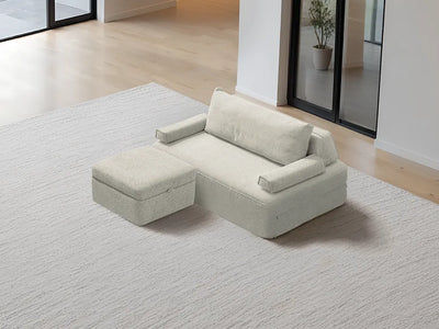 Cushie Modular 2-Seater Sectional (60") - Cream