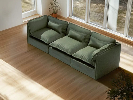 Lifely Modular 3 Seater Sofa - Olive Green