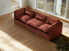 3 Seater / Sofa / Rust