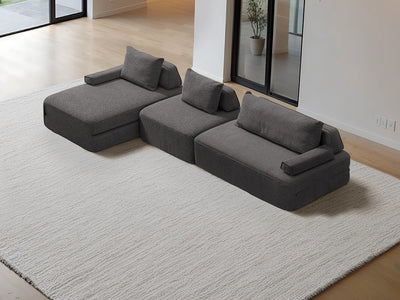 Cushie Modular 4-Seater Chaise (3.51m) - Charcoal