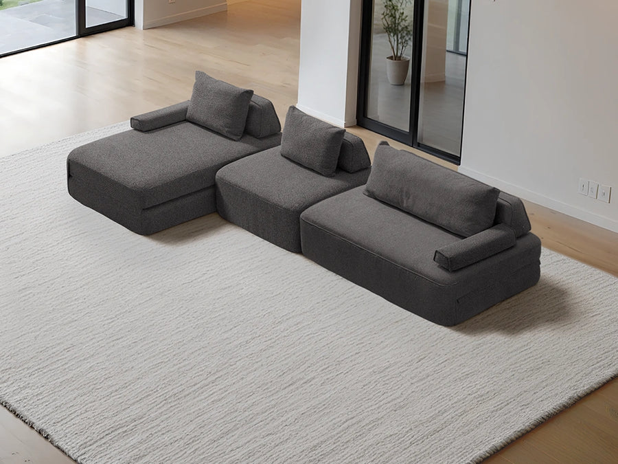 Cushie Modular 4-Seater Chaise (3.51m) - Charcoal