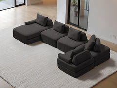 U-Shaped Chaise / 5-Seater U-Shaped Chaise 4.01m / Charcoal