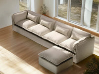 Lifely Modular 4 Seater Sofa Ottoman - Linen Beige