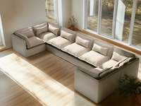 Lifely Modular 7 Seater U-Sectional - Linen Beige