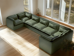 7 Seater / U-Sectional / Olive Green