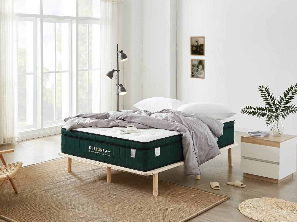 Cali Bed Base Green Tea Mattress Combo - Natural