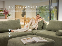 Cushie Modular 2-Seater Chaise (2.03m) - Sage