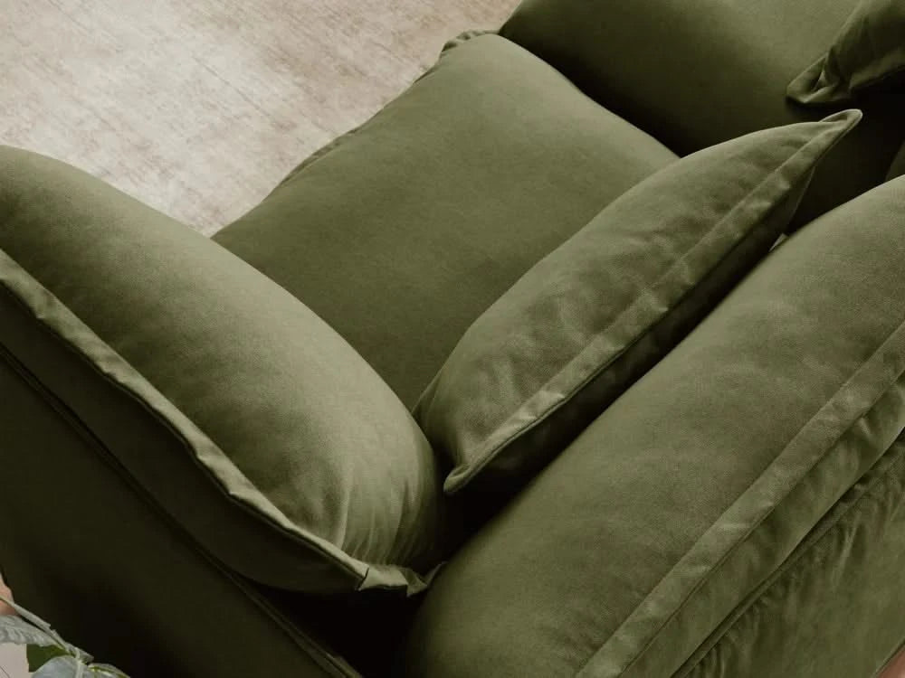 Lifely Modular 5 Seater Corner Ottoman - Olive Green