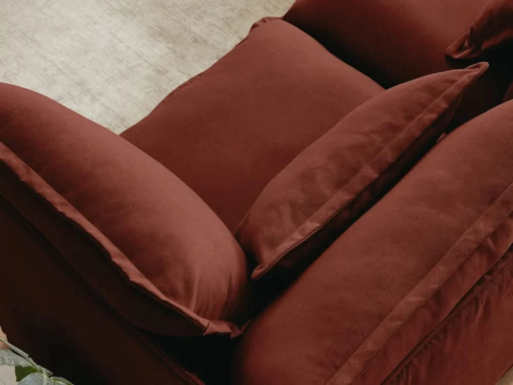 Lifely Modular 4 Seater U-Sectional Ottoman - Rust