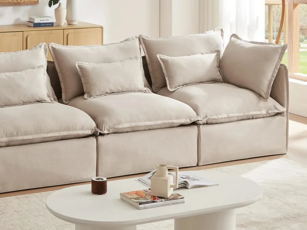 Lifely Modular 3 Seater Bed - Linen Beige