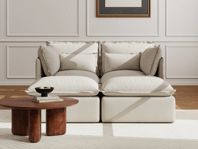 2 Seater / Bed / Linen Beige