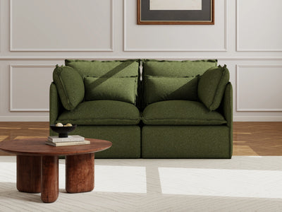 2 Seater / Sofa / Olive Green
