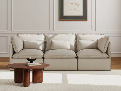 3 Seater / Sofa / Linen Beige