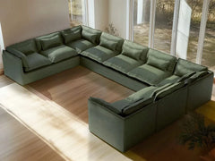 9 Seater / U-Sectional / Olive Green