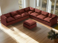 Lifely Modular 7 Seater Corner Ottoman - Rust