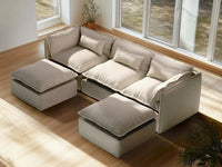 Lifely Modular 3 Seater U-Sectional - Linen Beige