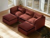 Lifely Modular 3 Seater U-Sectional - Rust