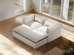2 Seater / Bed / White Boucle