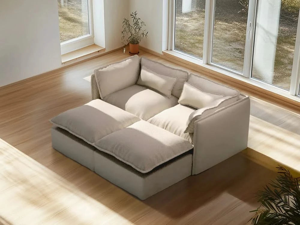 Lifely Modular 2 Seater Bed - Linen Beige