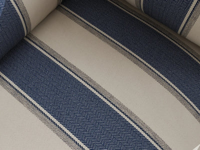 Blue Stripes / Armless Sofa Cover