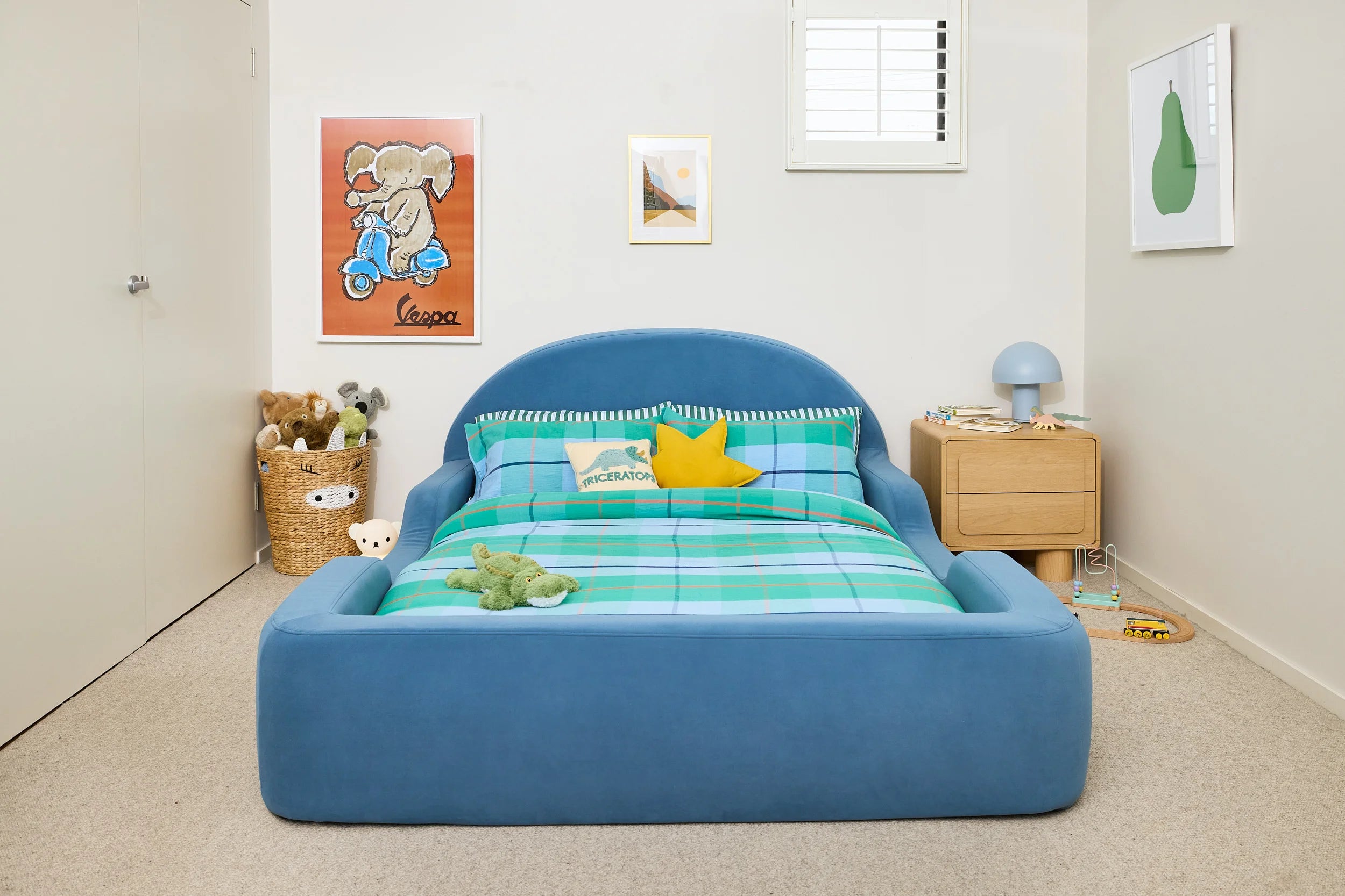 Little Lifely Double Bed - Dusty Blue