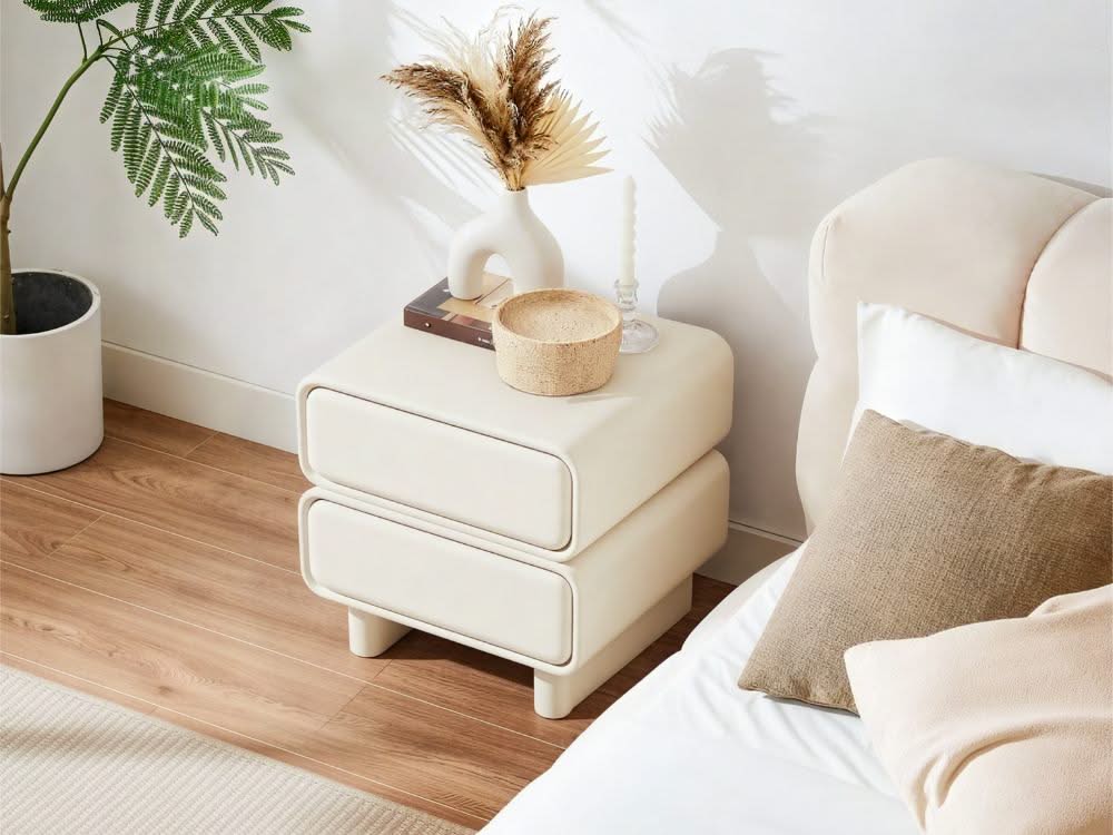Twix Bedside Table Beige