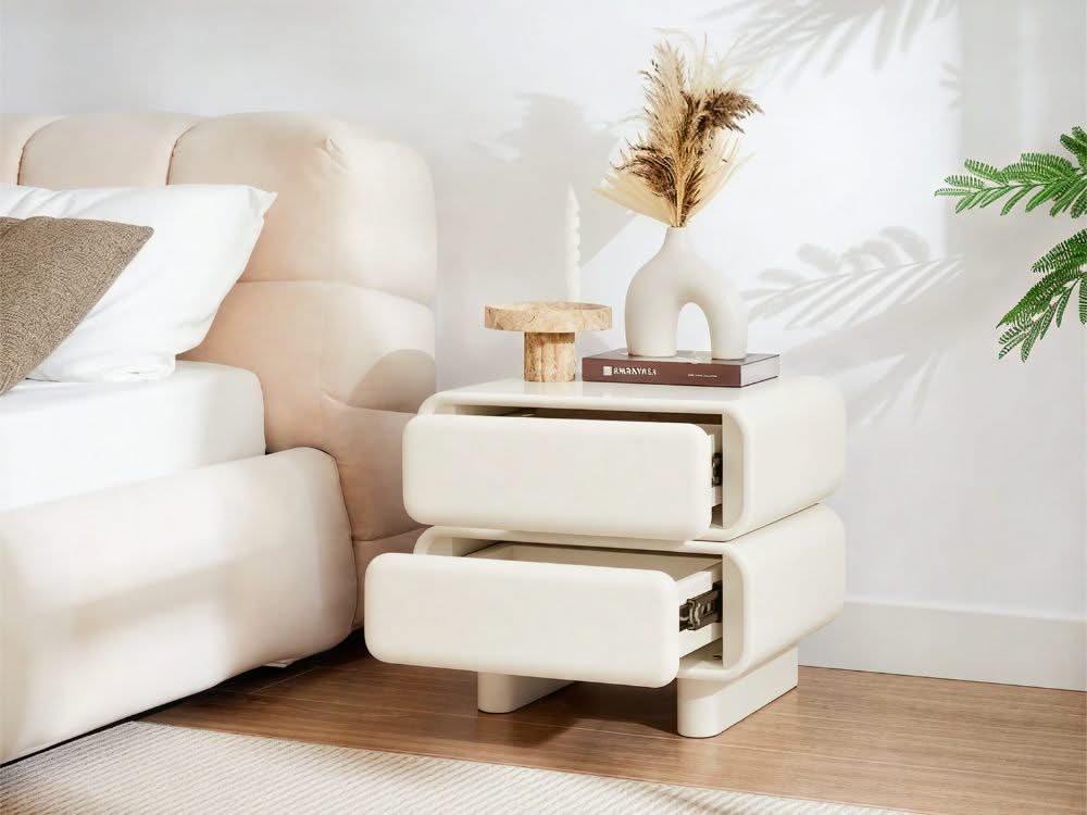Twix Bedside Table Beige