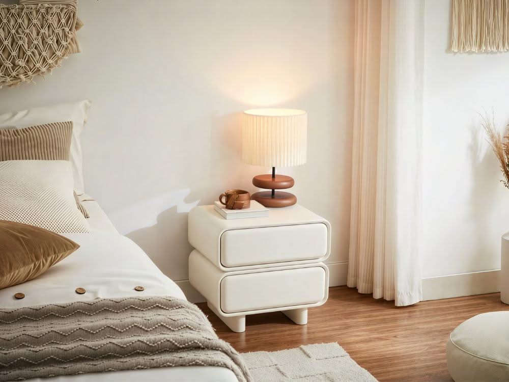 Twix Bedside Table Beige